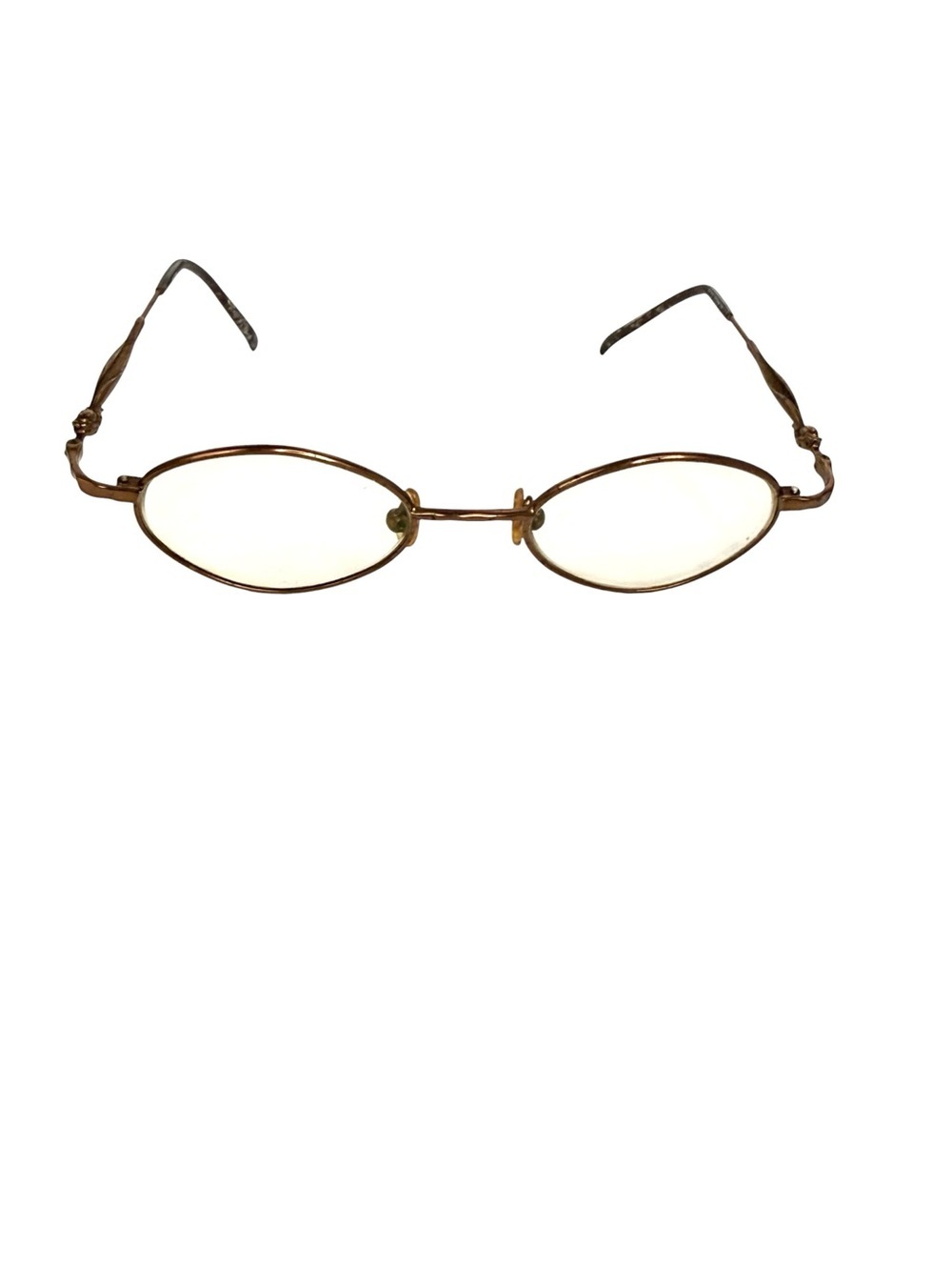 Oycos oval metal prescription glasses with clip on sunglasses 115 47 19 Japan